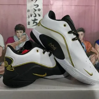 Nike Zoom GP সাদা কালো সোনালি বাস্কেটবল জুতো
