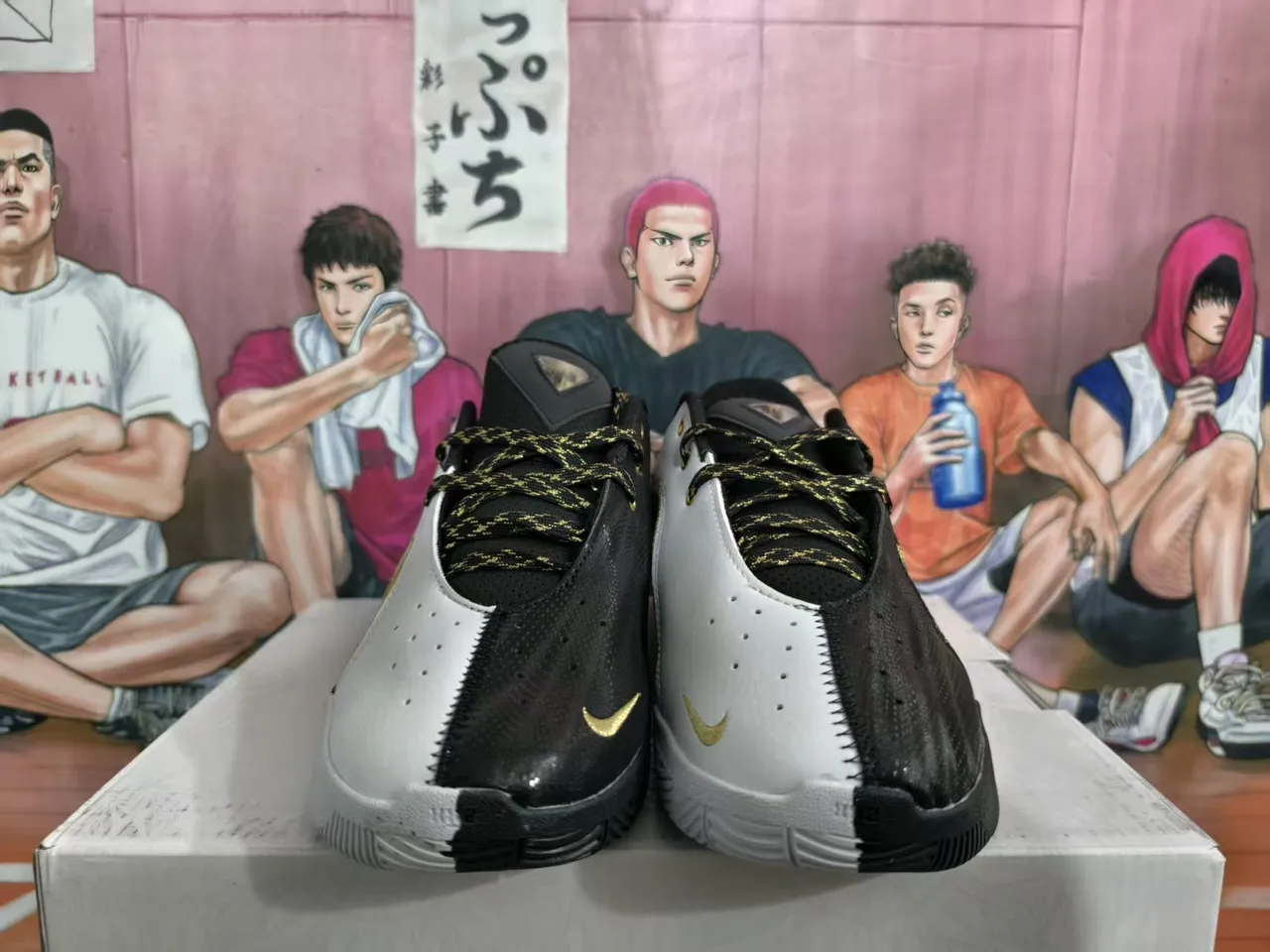 Nike Zoom GP White Black Gold Basketball Shoes 3