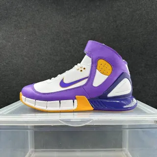 Nike Zoom Huarache 2K4 White Purple Yellow बास्केटबॉल जूते