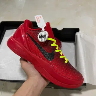 Nike Zoom Kobe IV लाल काली नियोन पीला बास्केटबॉल जूते