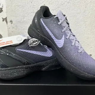 Nike Zoom Kobe VI काली बैंगनी ग्रेडिएंट बास्केटबॉल जूते