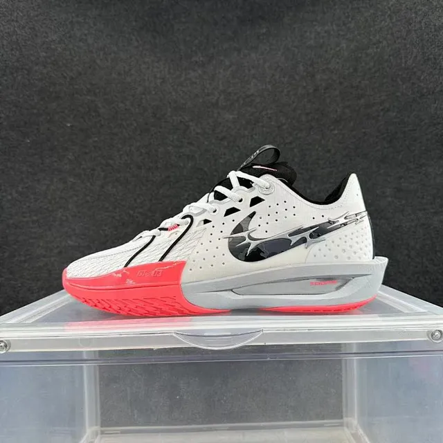 Nike ZoomX White Red Perforated Mesh Upper Asymmetric Lacing System Running Shoes 2
