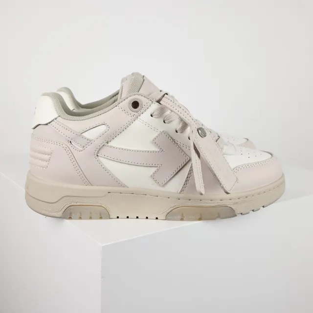 Off-White Beige Deconstructed Arrow-Logo Lifestyle Sneakers 3