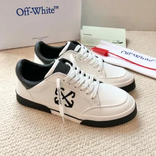 Off-White Black Canvas Upper Industrial Branding Lifestyle Sneakers