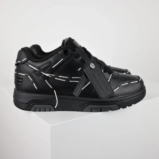 Off-White Preto Desconstruído Costura Exposta Sneakers Lifestyle 3
