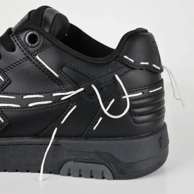 Off-White Preto Desconstruído Costura Exposta Sneakers Lifestyle 4