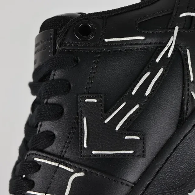 Off-White Preto Desconstruído Costura Exposta Sneakers Lifestyle 6