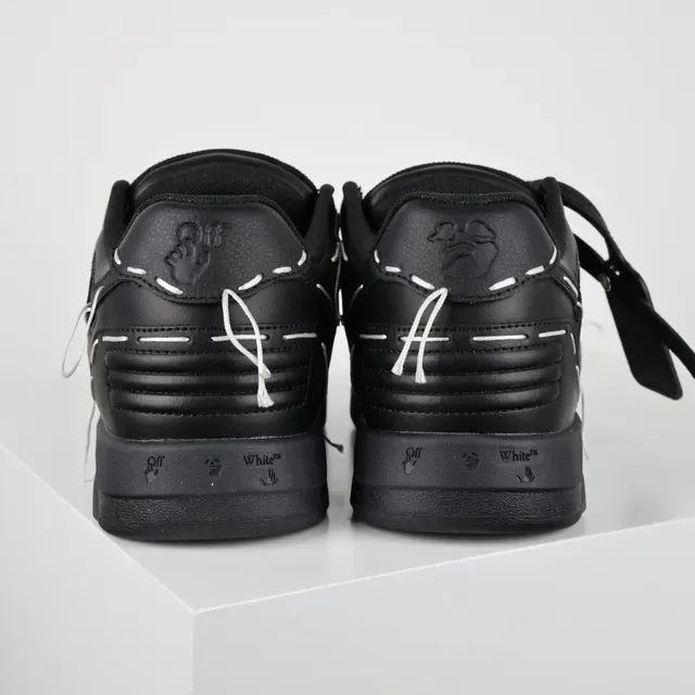 Off-White Preto Desconstruído Costura Exposta Sneakers Lifestyle 8