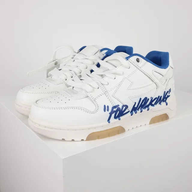 Off-White For Walking White and Blue Lifestyle Sneakers 2