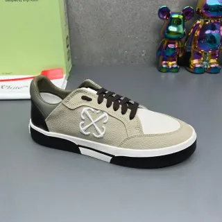 Off-White Lifestyle Sneaker Beige Black Low-Top Mixed-Material Upper Lifestyle Sneakers
