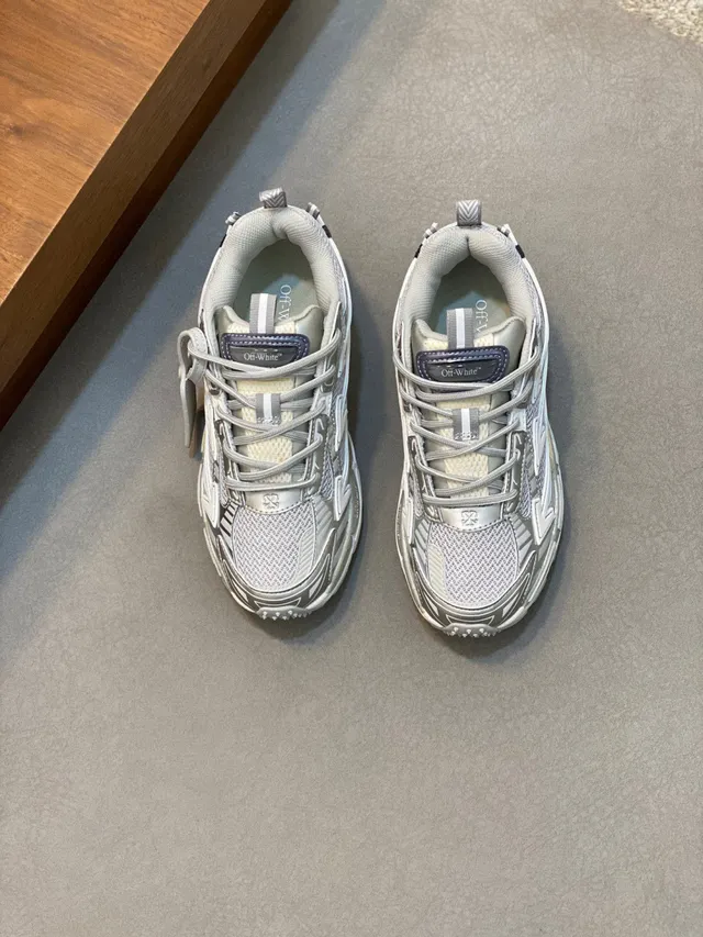 Off-White Runner Light Gray Industrial Strap Chunky Sneakers 2