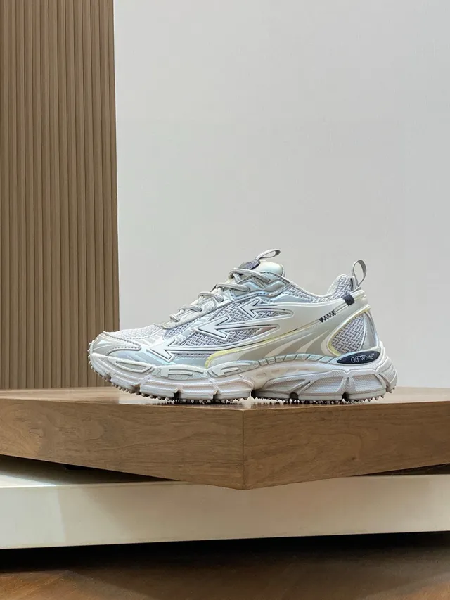Off-White Runner Light Gray Industrial Strap Chunky Sneakers 3