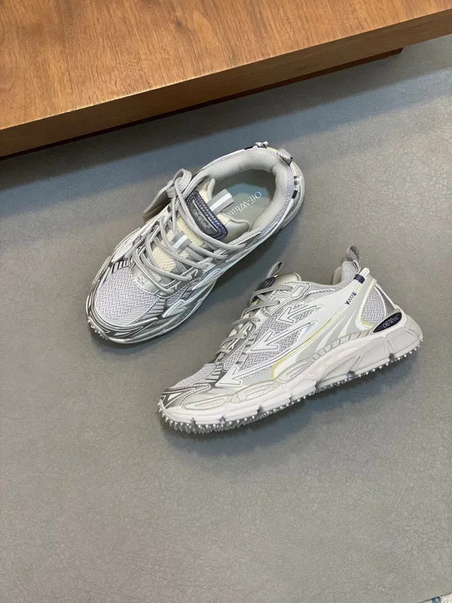 Off-White Runner Light Gray Industrial Strap Chunky Sneakers 6