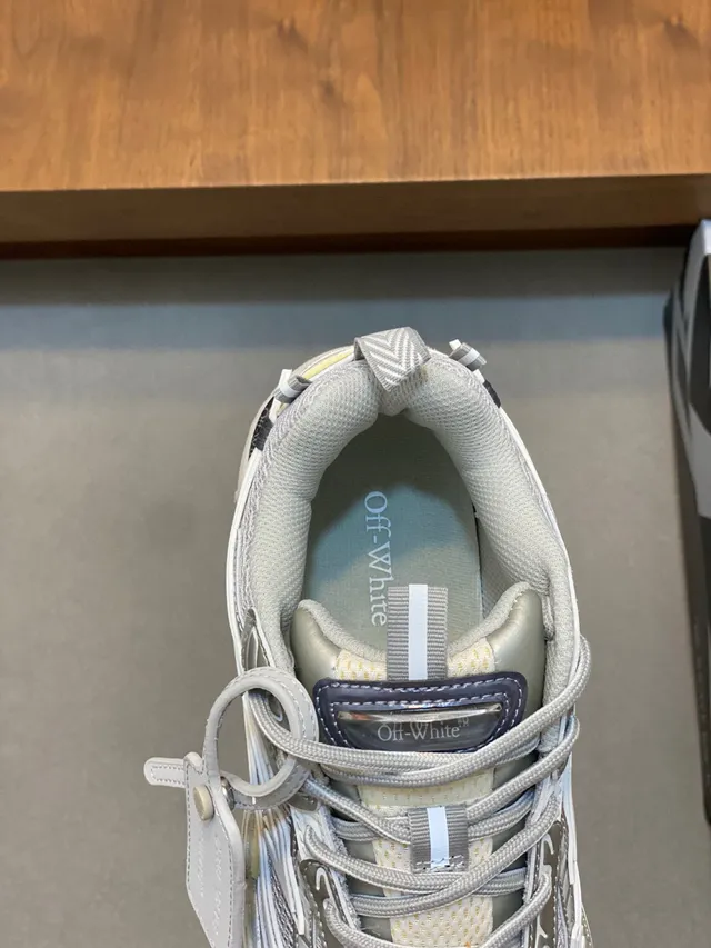 Off-White Runner Light Gray Industrial Strap Chunky Sneakers 7