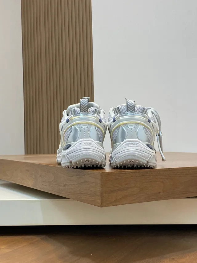 Off-White Runner Light Gray Industrial Strap Chunky Sneakers 8