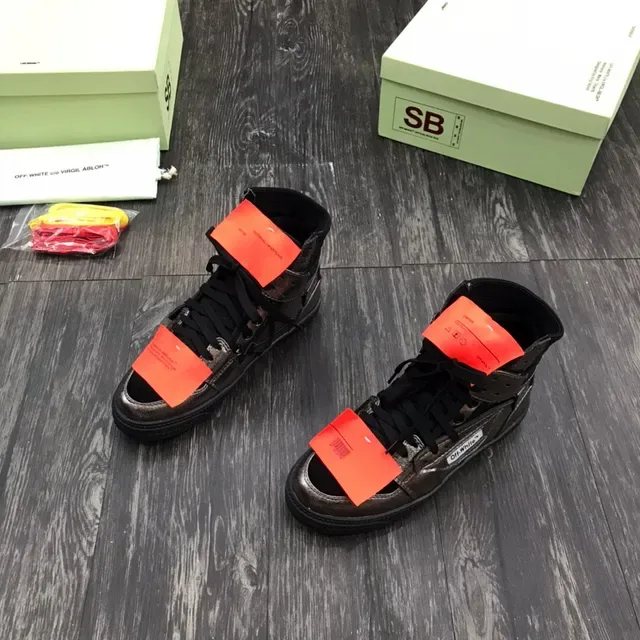 Off-White The Ten Silver Black High-Top Metallic Distressed Upper Lifestyle Sneakers 7