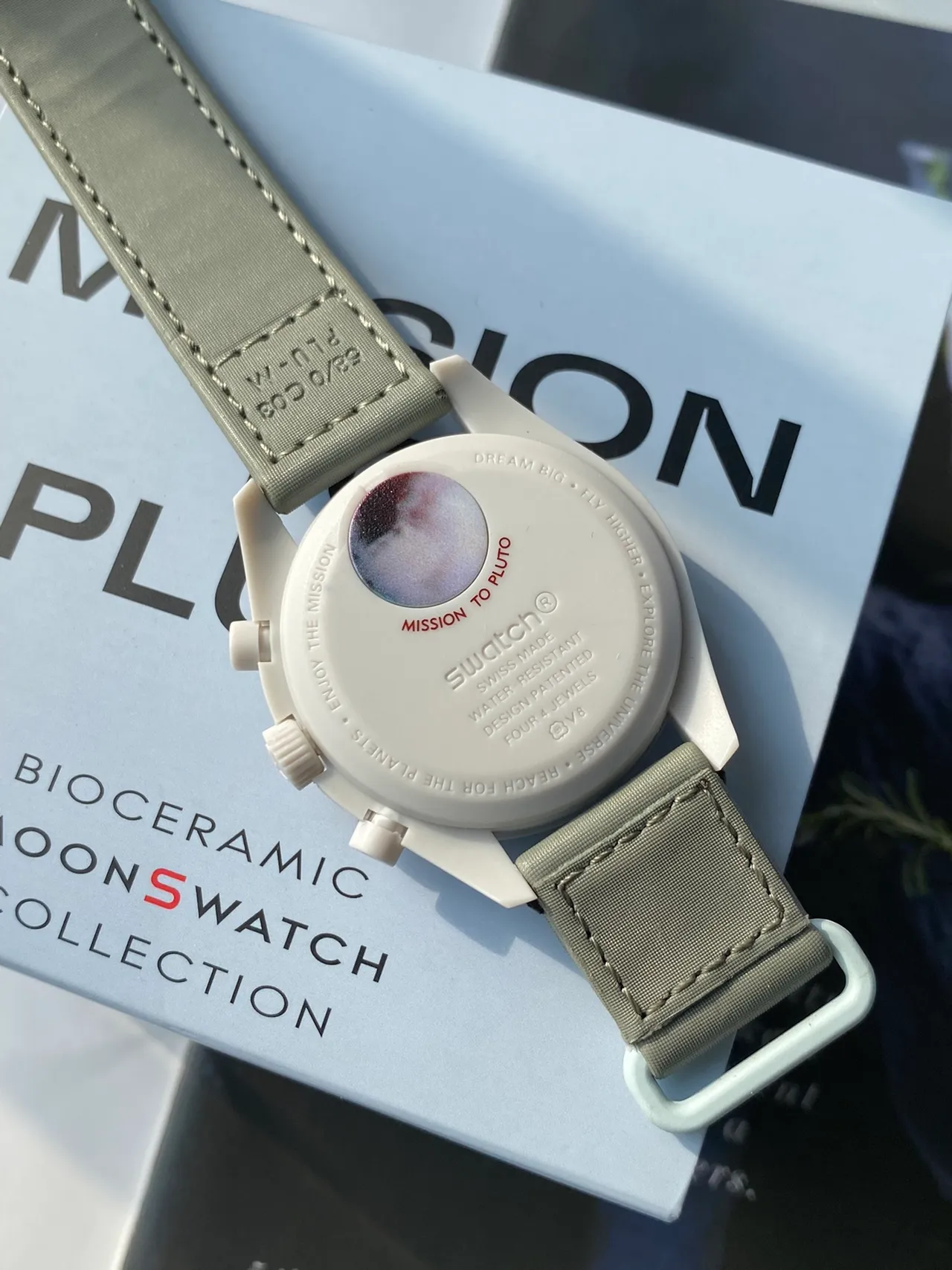 Omega Speedmaster MoonSwatch Mission to Mars ساعة بيوسيراميك ميكانيكية 4