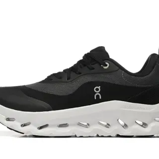 On Black White Low-Top Mesh-Synthetic Upper Lifestyle Sneakers