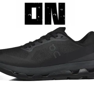 On Cloud Black Monochrome Engineered Mesh Upper Running Shoes