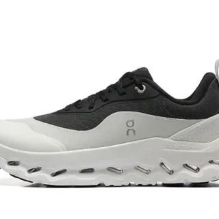 On Cloud Black White Midsole Mesh-and-Synthetic Upper Lifestyle Sneakers