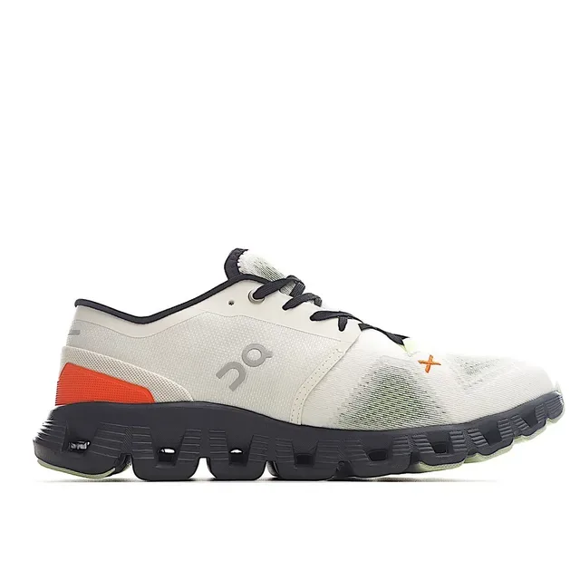 On Cloudmonster Off-White Black Orange Running Shoes 2