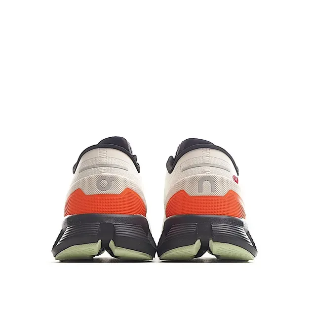 On Cloudmonster Off-White Black Orange Running Shoes 5