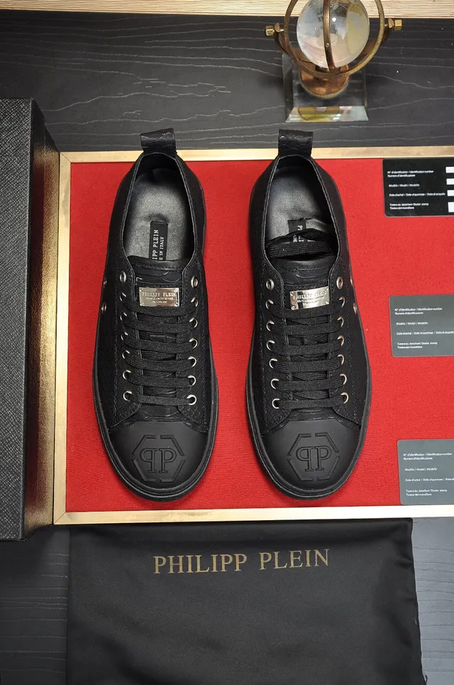 Philipp Plein Megastar Black Snake-Embossed Leather Lifestyle Sneakers 9