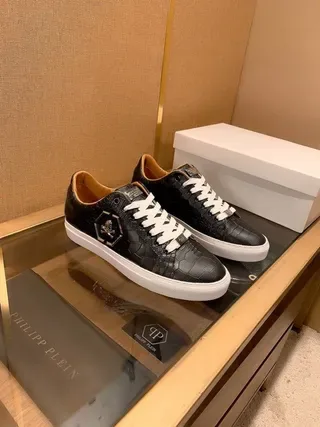 Philipp Plein Skull Low Black Quilted Leather Lifestyle Sneakers 2
