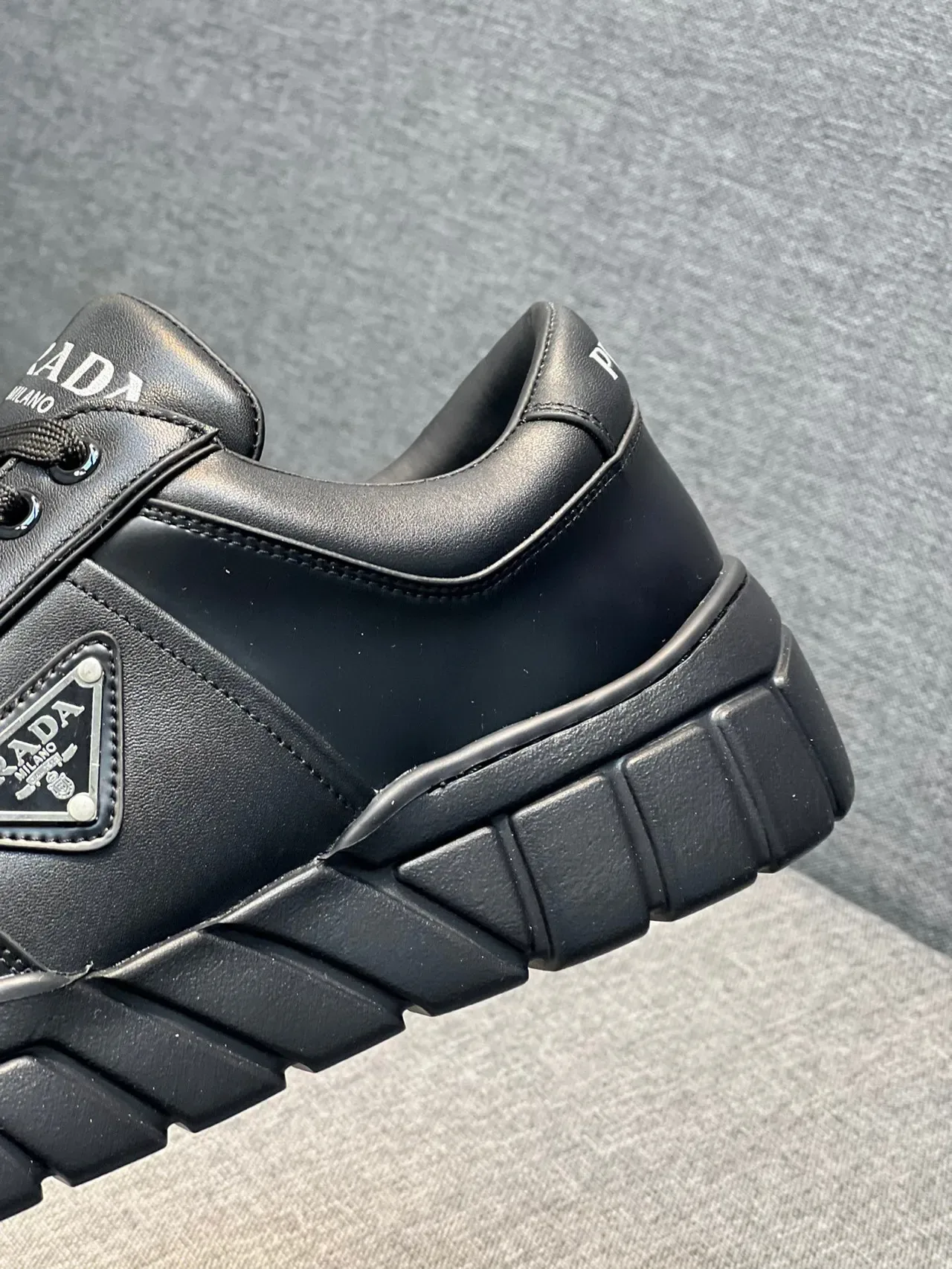 Prada Cloudbust Black Leather Lifestyle Sneakers 8