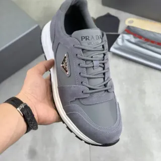 Prada Cloudbust Gray Suede and Textile Lifestyle Sneakers