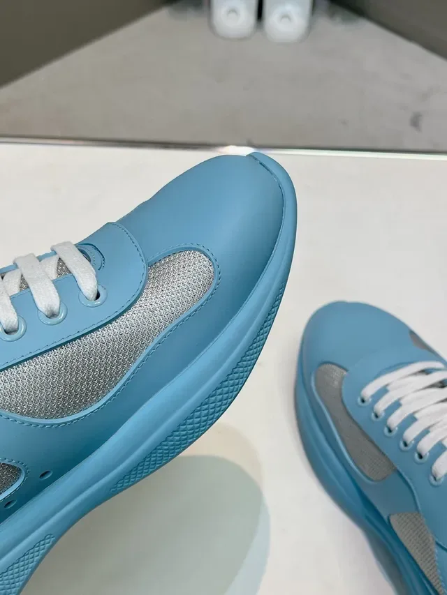 Prada Cloudbust Light Blue White Red Lifestyle Sneakers 5