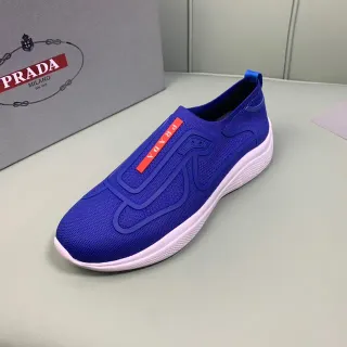 Prada Cloudbust azul real zapatillas slip-on lifestyle