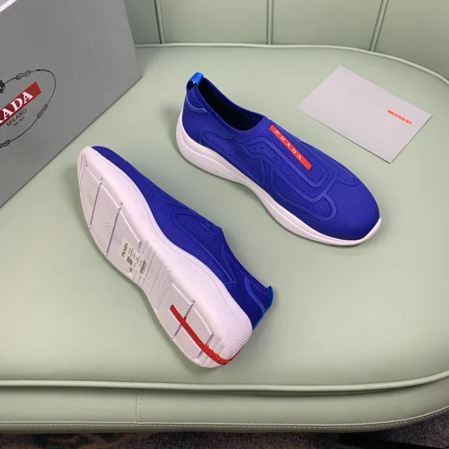 Prada Cloudbust azul real zapatillas slip-on lifestyle 3