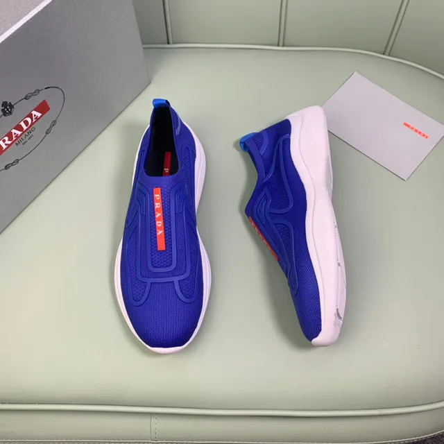 Prada Cloudbust azul real zapatillas slip-on lifestyle 5