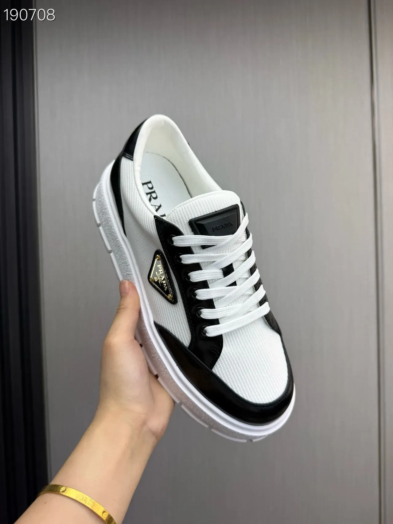 Prada Cloudbust White and Black Lifestyle Sneakers 3