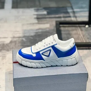 Prada Cloudbust White and Royal Blue Chunky Sneakers