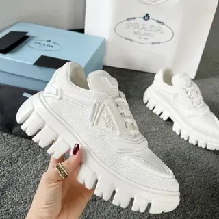 Prada Cloudbust Tênis Chunky Brancos