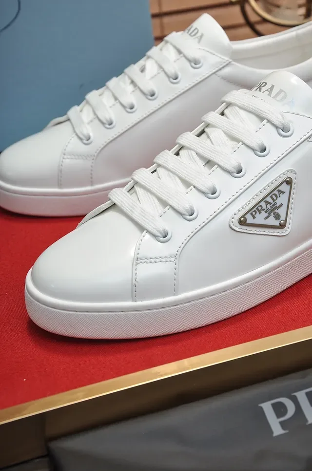 Prada Cloudbust White Smooth Leather Low-Top Lifestyle Sneakers 2
