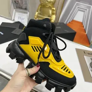 Prada Cloudbust Amarelo e Preto Tênis Chunky