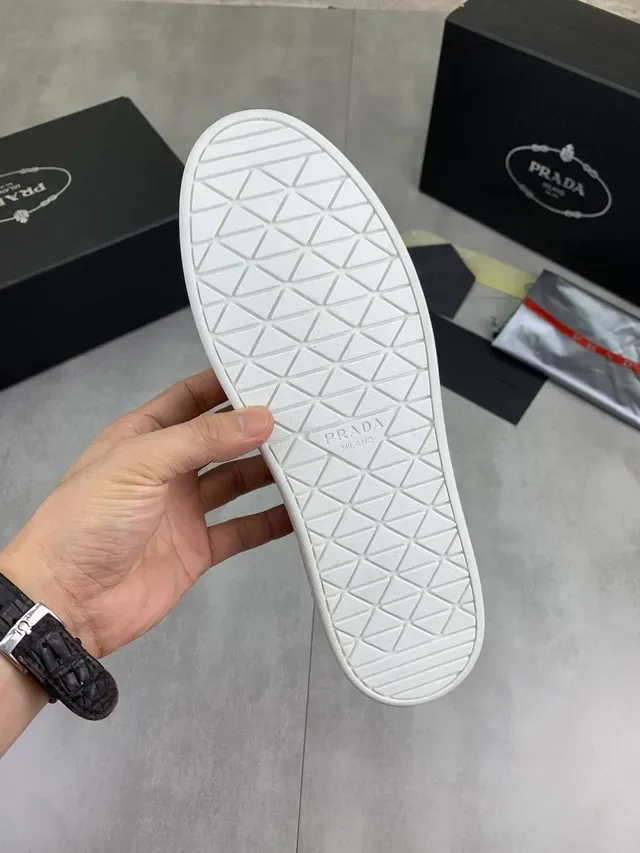 Prada Mocassin Daim Beige Blanc Attache Penny 2