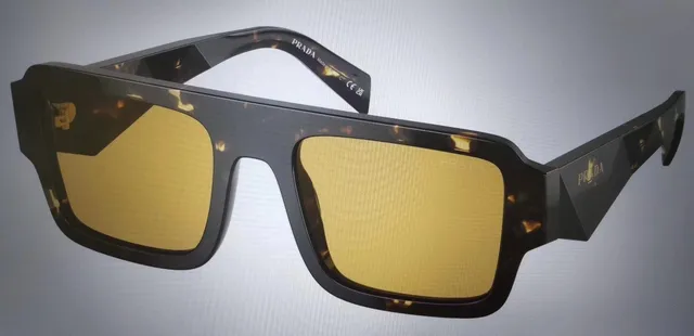 Prada Translucent White Oversized Rectangular Sunglasses 3
