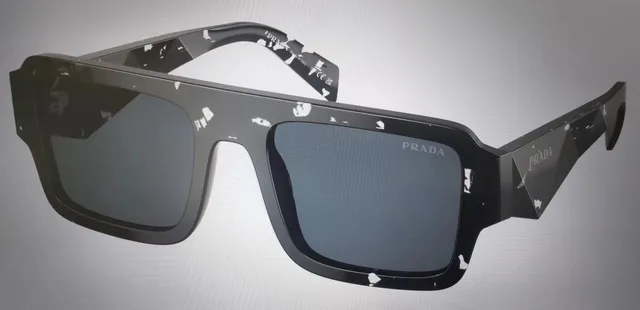 Prada Translucent White Oversized Rectangular Sunglasses 4