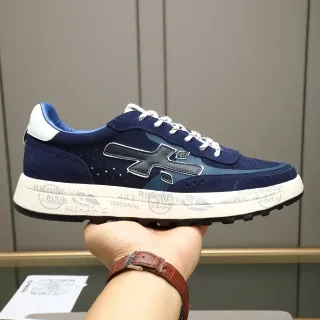 Premiata Navy Suede X-Logo Lifestyle Sneaker