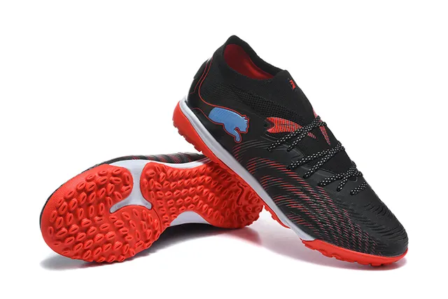 Puma أسود أحمر كولار تريكو ديناميكي طبقة صلبة صناعية تغطية عشب أحذية كرة القدم 7