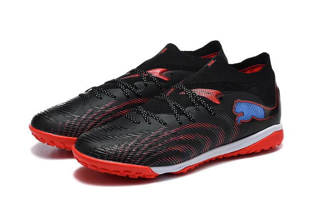 Puma أسود أحمر كولار تريكو ديناميكي طبقة صلبة صناعية تغطية عشب أحذية كرة القدم 8