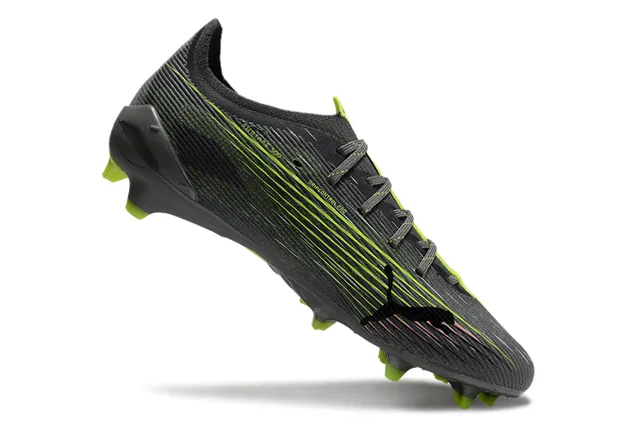 Puma Future Z أسود أخضر كولار منخفض نسيج صناعي مصقول علوي Firm-Ground أحذية كرة القدم 2