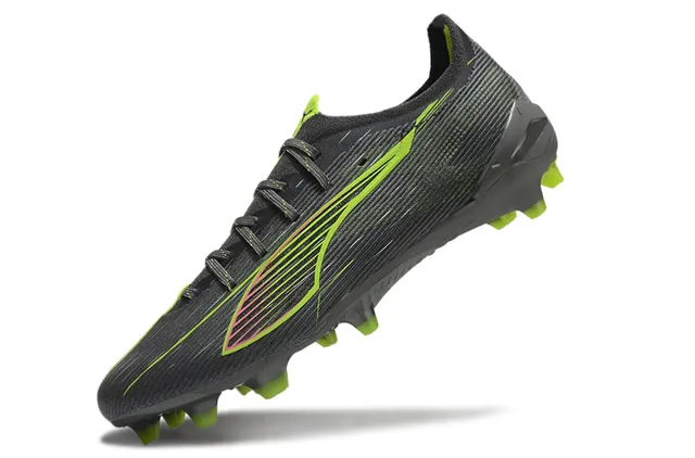 Puma Future Z أسود أخضر كولار منخفض نسيج صناعي مصقول علوي Firm-Ground أحذية كرة القدم 3