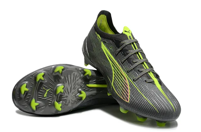 Puma Future Z أسود أخضر كولار منخفض نسيج صناعي مصقول علوي Firm-Ground أحذية كرة القدم 4