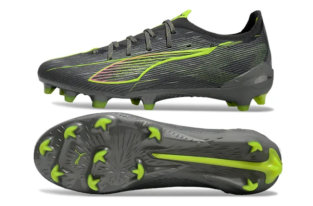 Puma Future Z أسود أخضر كولار منخفض نسيج صناعي مصقول علوي Firm-Ground أحذية كرة القدم 6