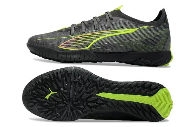 Puma Future Z 黑绿 低切 纹理合成革鞋面 室内足球鞋 6